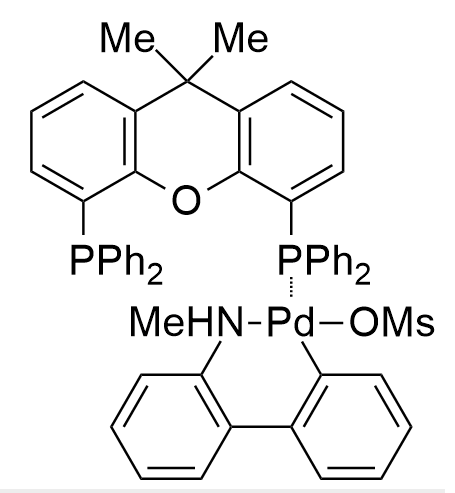 甲烷磺酸(4,5-双二苯基膦-9,9-二甲基氧杂蒽)(2’-甲胺基-1,1’-联苯-2-基)钯(II) 